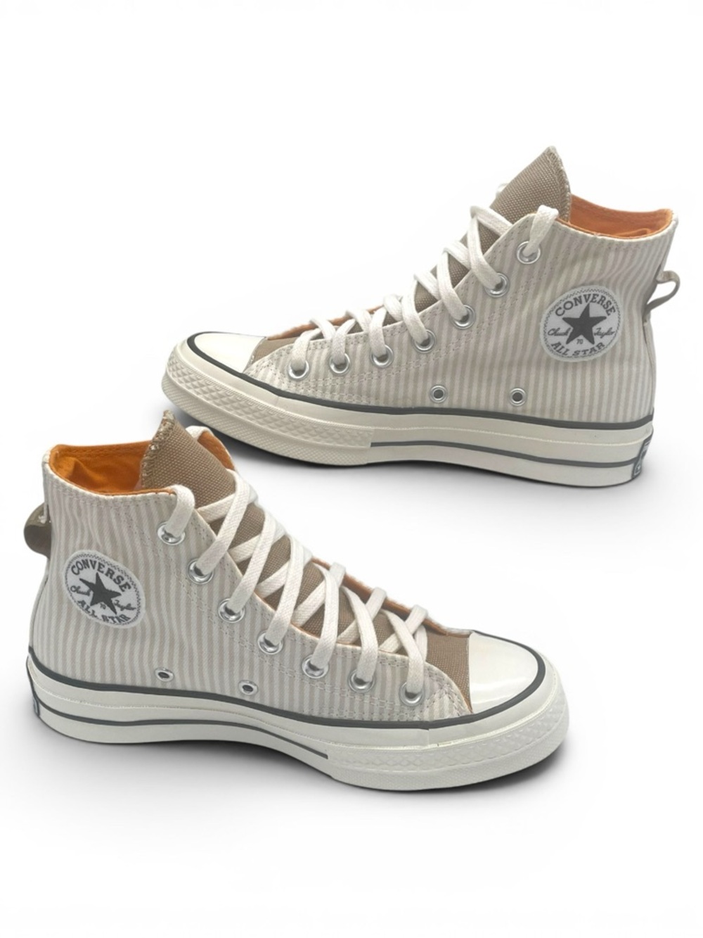 Converse Chuck Taylor High Top Cream Stripe Unisex W5.5 M3.5 EU36 - Picture 3 of 10